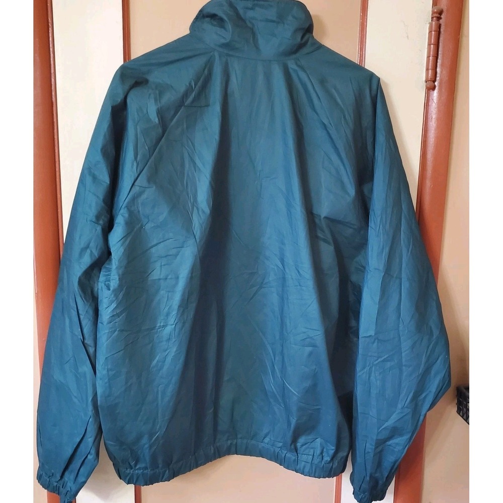 Vintage 90s Four Seasons Teal Windbreaker Fincor Drives and Controls Jacket - Picture 3 of 7